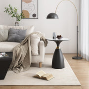 Midnight Elegance Drum Side Table V264-TAB-729S-WHE-BK-1