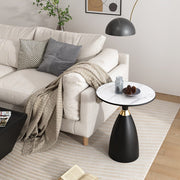 Midnight Elegance Drum Side Table V264-TAB-729S-WHE-BK-1