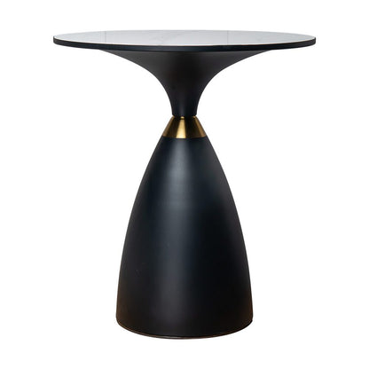 Midnight Elegance Drum Side Table V264-TAB-729S-WHE-BK-1