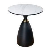 Midnight Elegance Drum Side Table V264-TAB-729S-WHE-BK-1