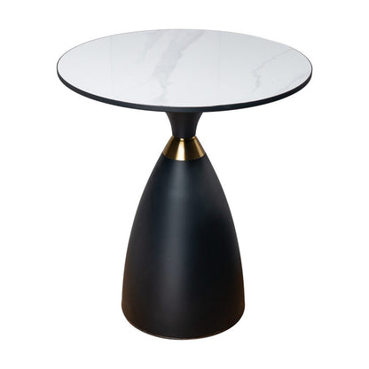 Midnight Elegance Drum Side Table V264-TAB-729S-WHE-BK-1