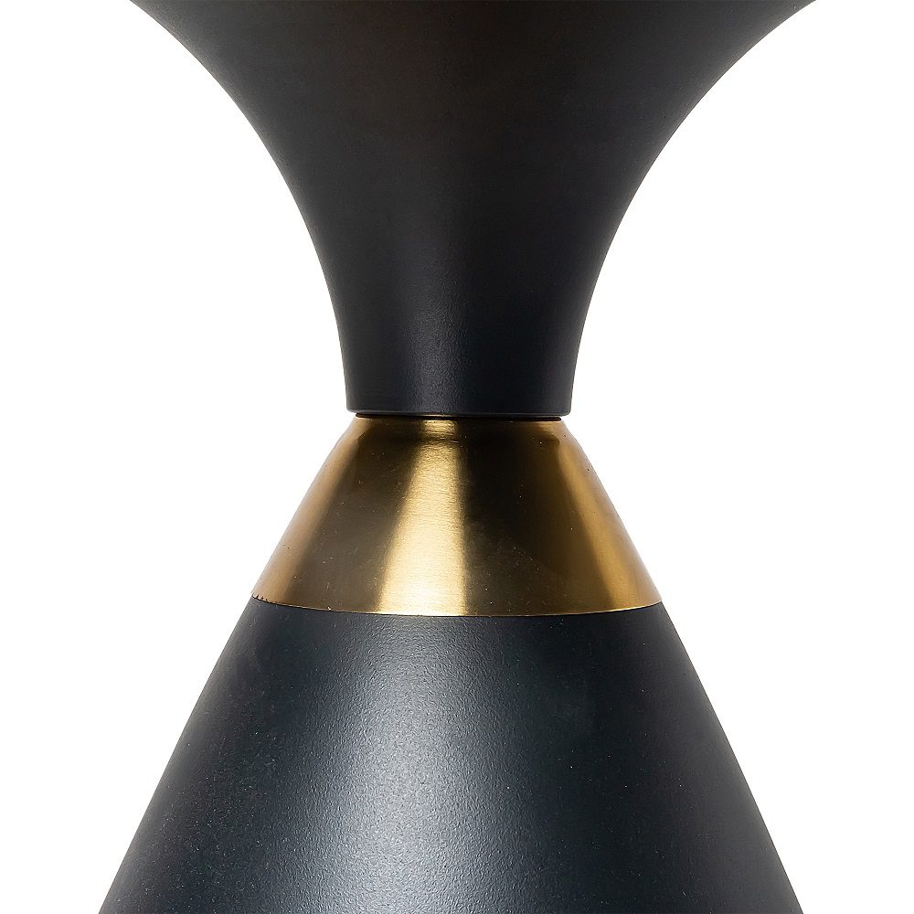 Midnight Elegance Drum Side Table V264-TAB-729S-WHE-BK-1