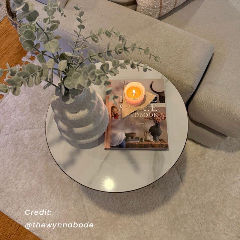 Golden Halo Round Side Table V264-TAB-730S-WHE-GD-1