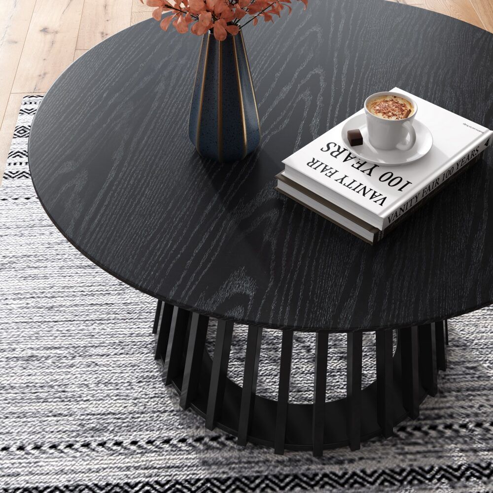 Palmer Slatted Sphere Coffee Table V264-TAB-731C-BLK