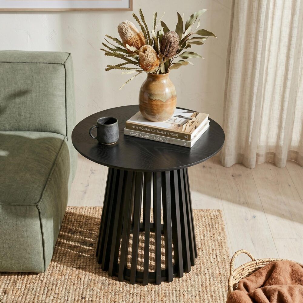 Palmer Charcoal Chic Side Table V264-TAB-732C-BLK