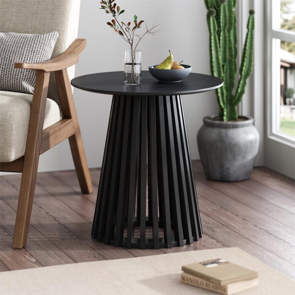 Palmer Charcoal Chic Side Table V264-TAB-732C-BLK