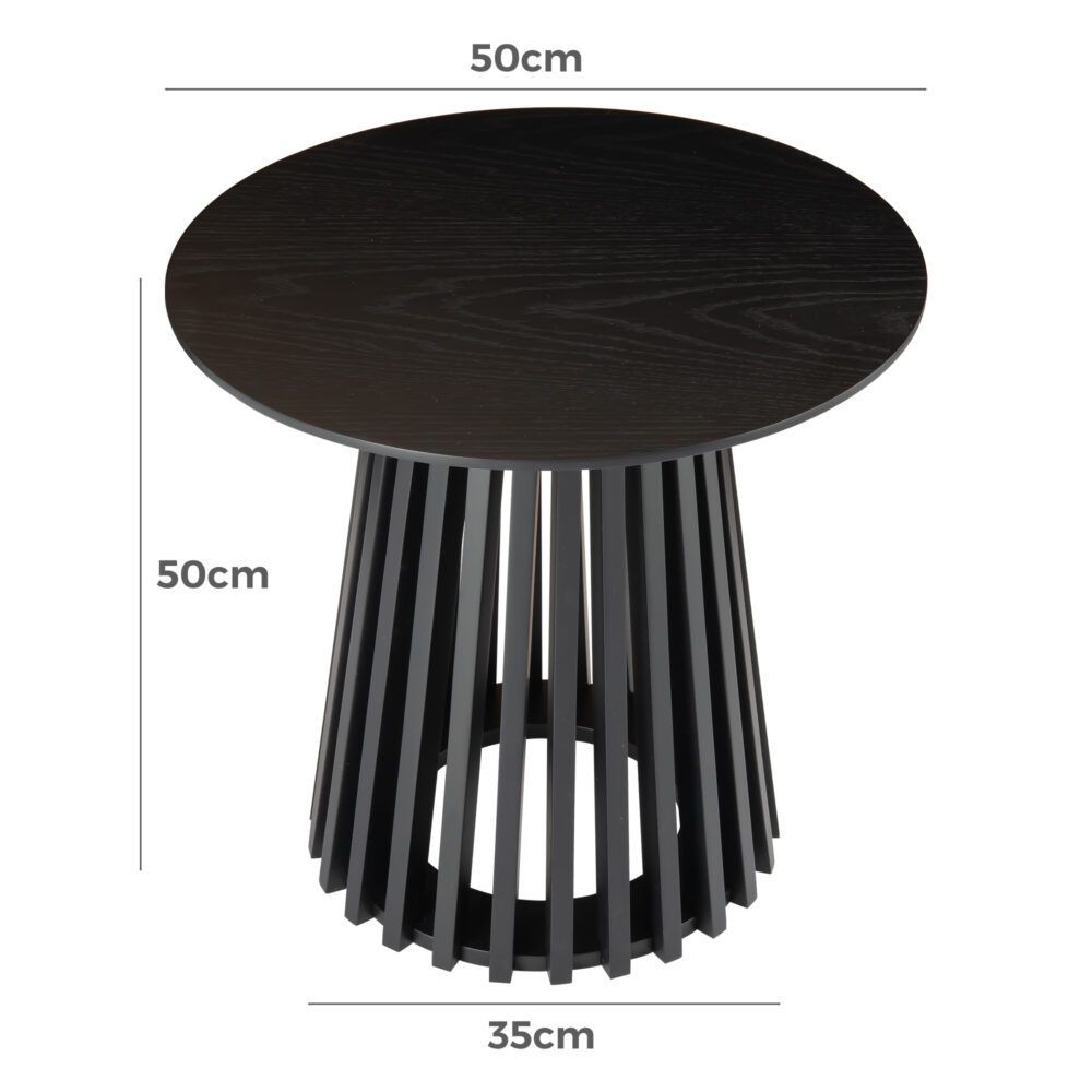 Palmer Charcoal Chic Side Table V264-TAB-732C-BLK