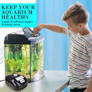 Aquarium Air Pump Oxygen Hydroponic 4 Outlet 360L/H 13W V274-AQ-AP13