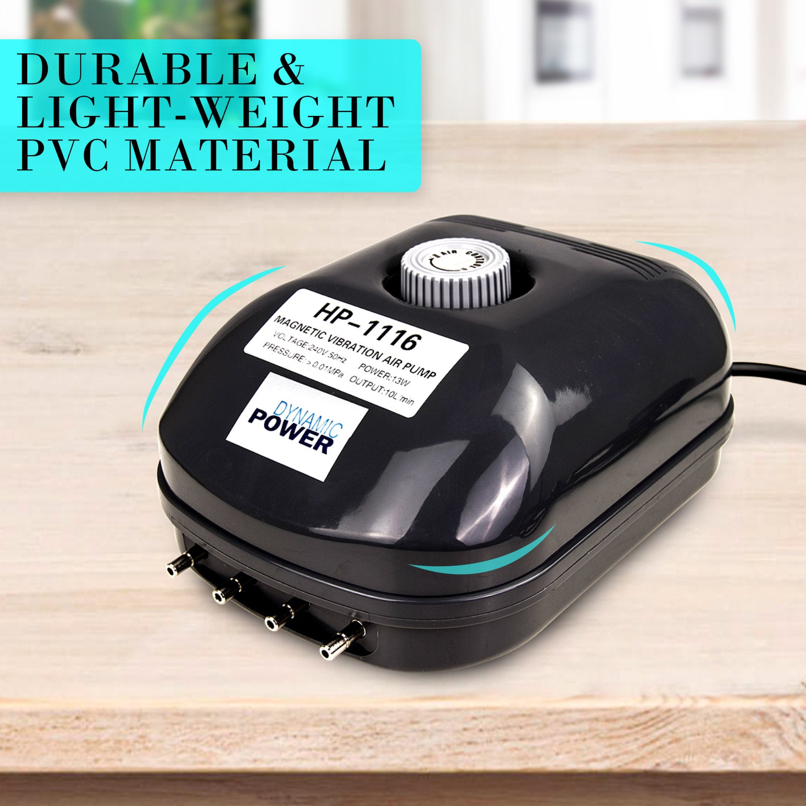 Aquarium Air Pump Oxygen Hydroponic 4 Outlet 360L/H 13W V274-AQ-AP13