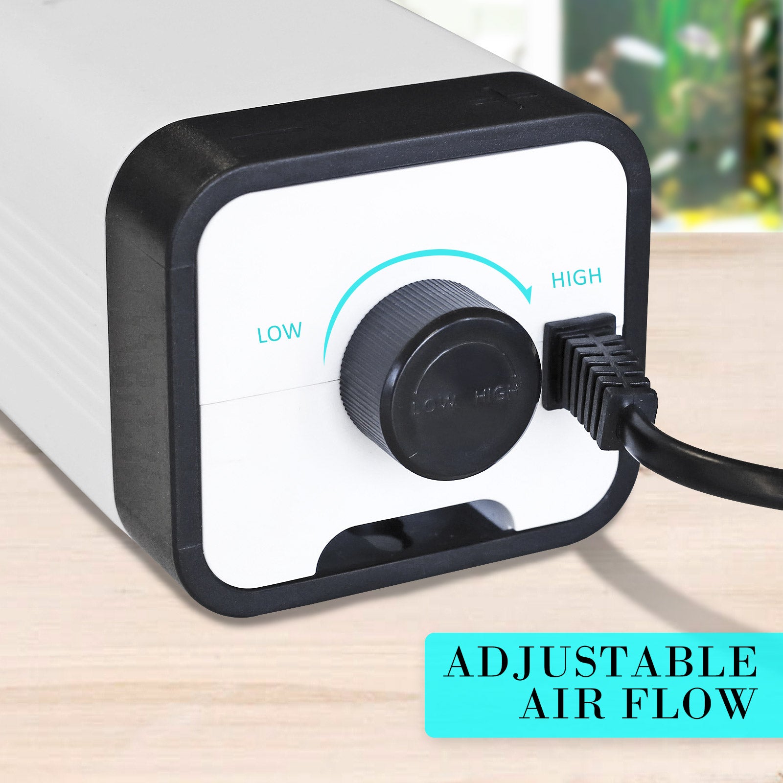 Aquarium Air Pump Oxygen Hydroponic 2 Outlet 180L/H 4W V274-AQ-AP202