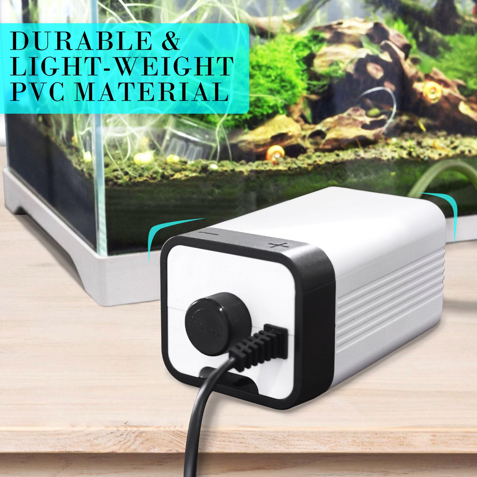 Aquarium Air Pump Oxygen Hydroponic 2 Outlet 180L/H 4W V274-AQ-AP202