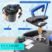 Combo Aquarium Garden Filter 10000L/H + Submersible Water Pump 10000L/H V274-AQ-CPF250-CTP10000