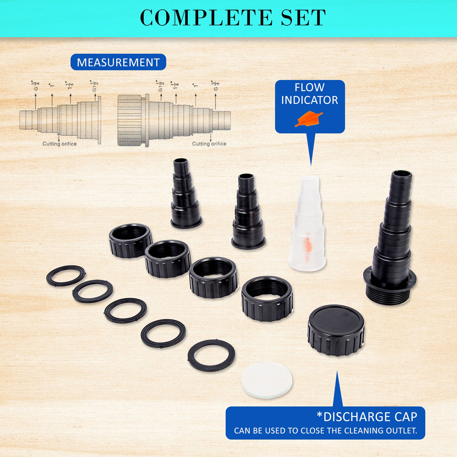 Combo Aquarium Garden Filter 10000L/H + Submersible Water Pump 10000L/H V274-AQ-CPF250-CTP10000