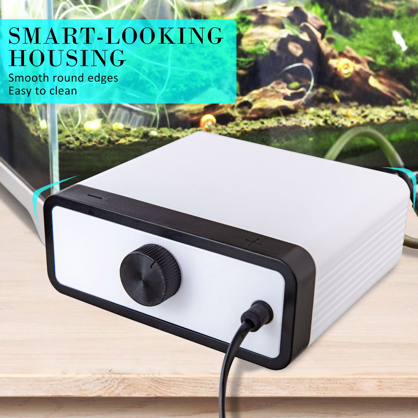Aquarium Air Pump Oxygen Hydroponic 4 Outlet 670L/H 8W WHITE V274-AQ-CT404
