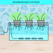 Aquarium Air Pump Oxygen Hydroponic 4 Outlet 670L/H 8W WHITE V274-AQ-CT404