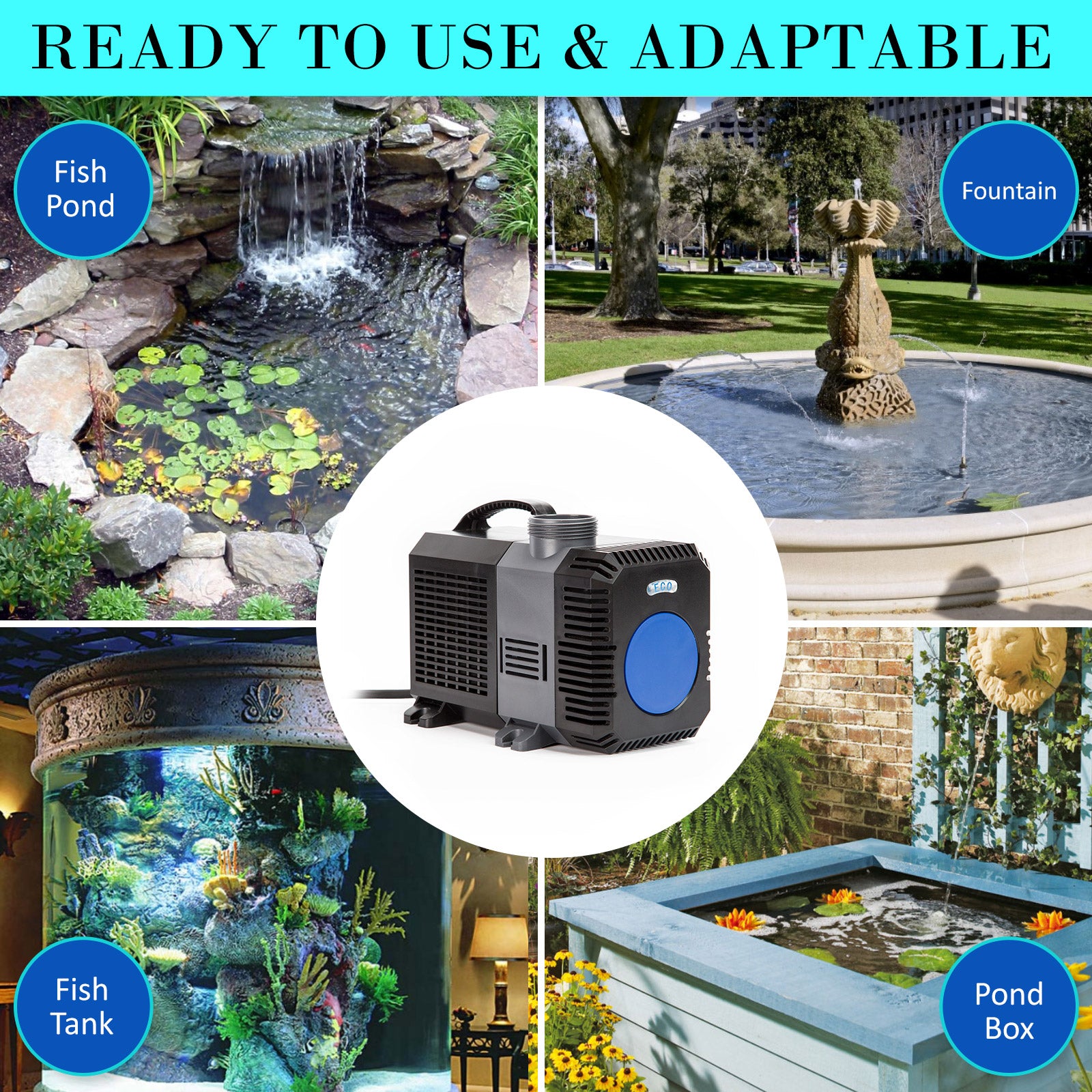 Aquarium Submersible Pond Water Pump 10000L/H V274-AQ-CTP-10000