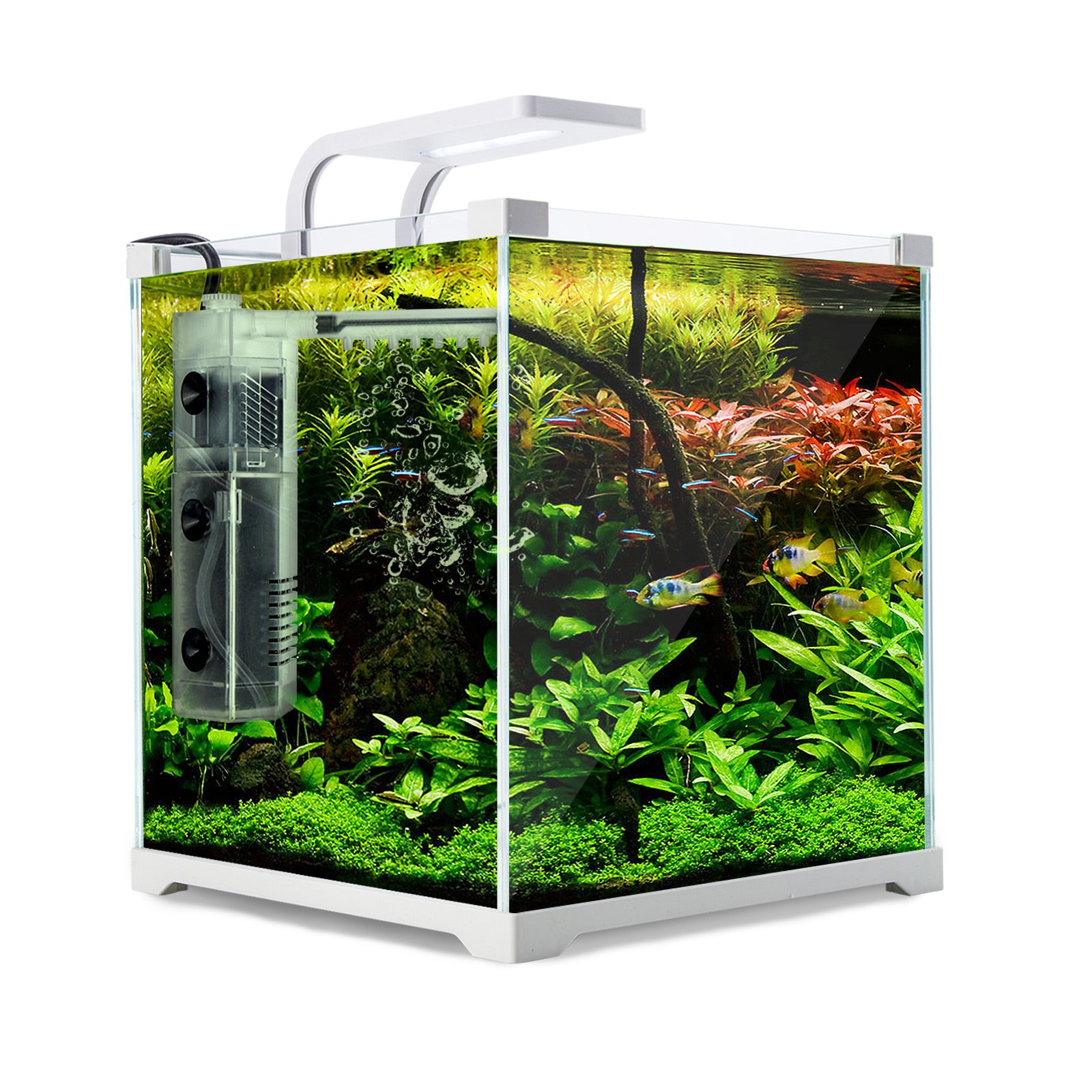 Aquarium Starfire Glass Fish Tank Set Filter Pump 16L V274-AQ-FT16L