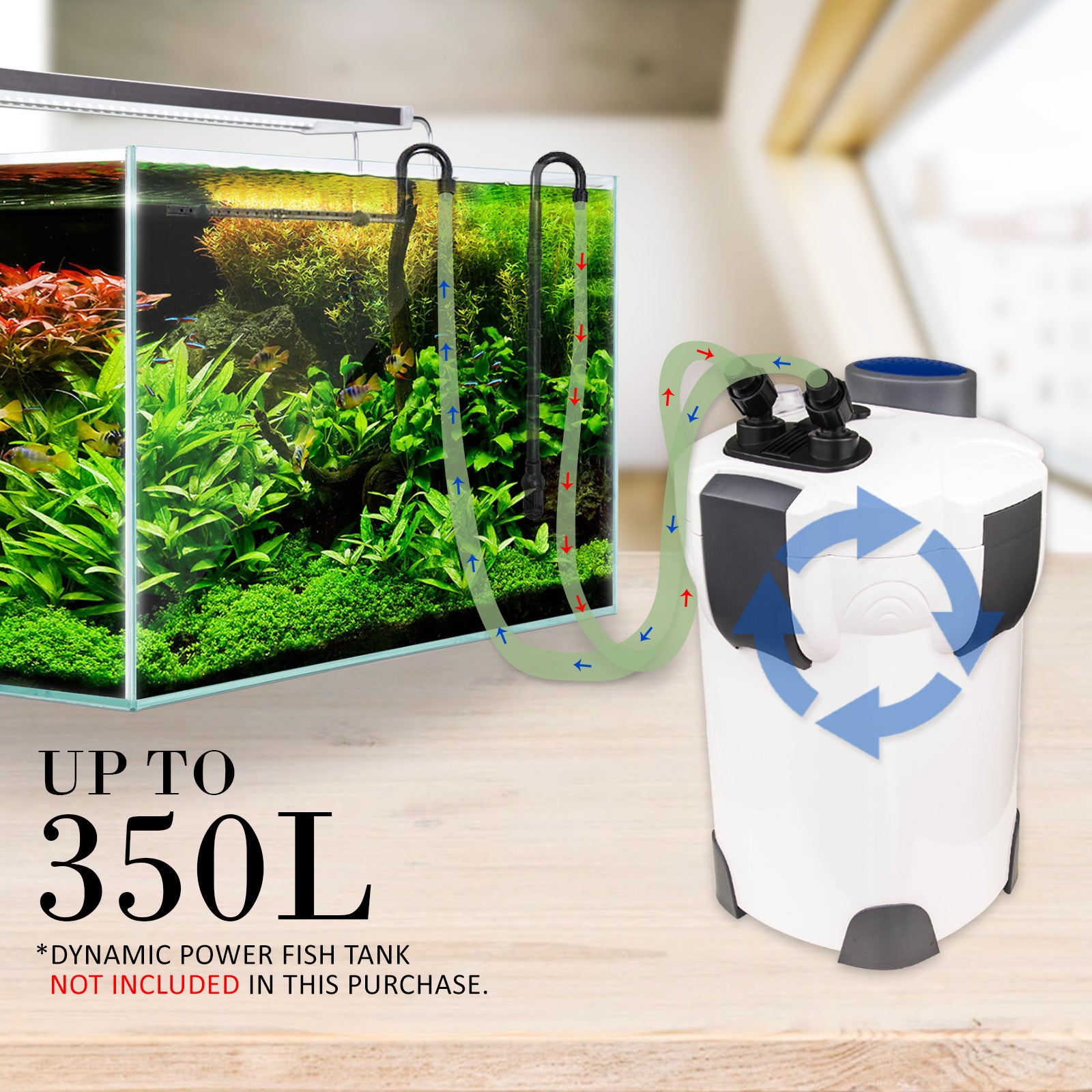 Aquarium UV Light External Canister Filter 1400L/H + Media Kit V274-AQ-HW303