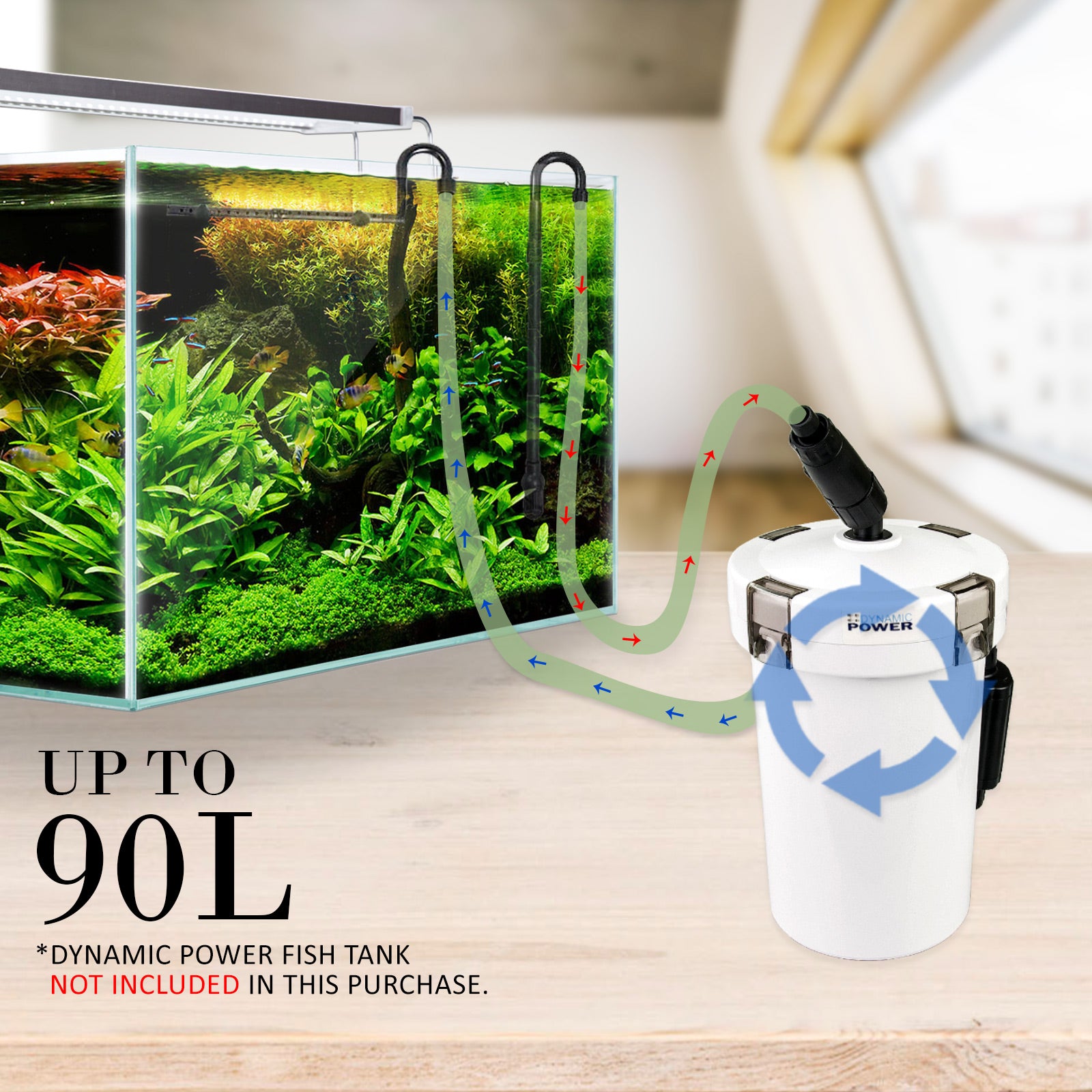 Aquarium External Canister Filter 400L/H V274-AQ-HW603B