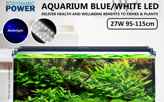 27W Set 2 Aquarium Blue White LED Light for Tank 95-115cm V274-AQ-LED100-27W-X2
