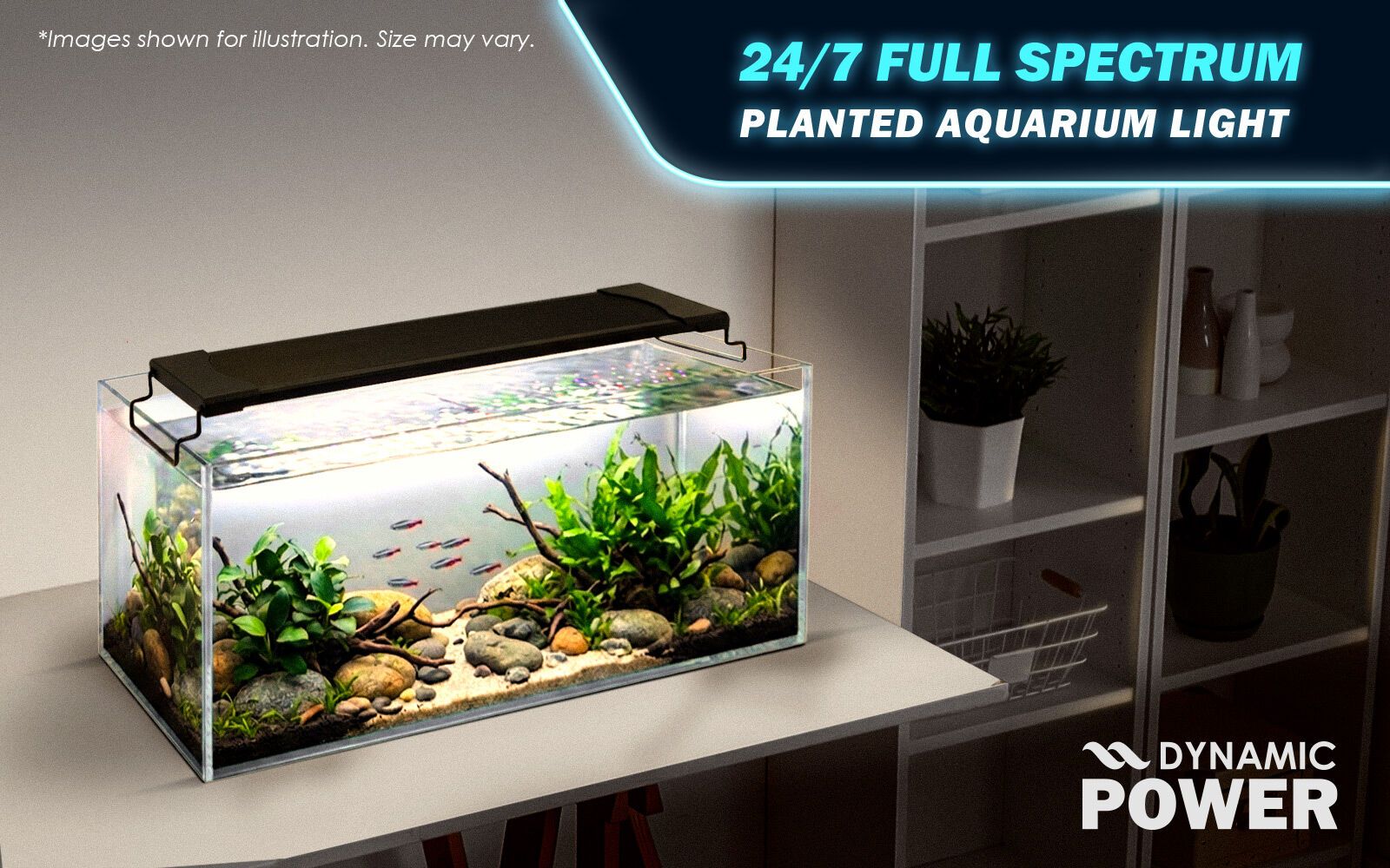 Dynamic Power Planted Aquarium LED Light Day Night Cycle Full Spectrum 30W 75cm