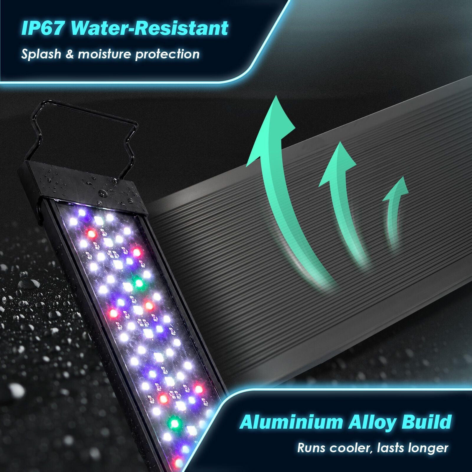 Dynamic Power Planted Aquarium LED Light Day Night Cycle Full Spectrum 36W 95cm