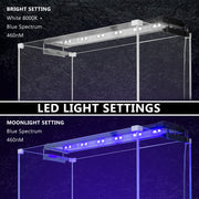 11W Aquarium Blue White LED Light for Tank 50-70cm V274-AQ-LED60-11W