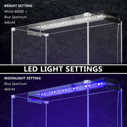 11W Aquarium Blue White LED Light for Tank 50-70cm V274-AQ-LED60-11W