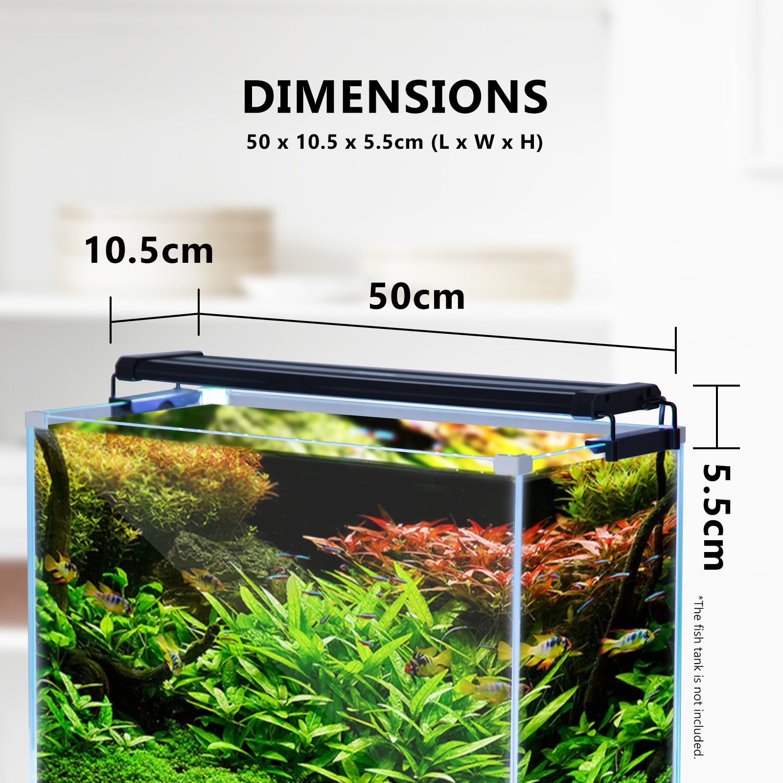 11W Aquarium Blue White LED Light for Tank 50-70cm V274-AQ-LED60-11W