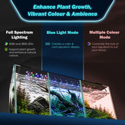Dynamic Power Planted Aquarium LED Light Day Night Cycle Full Spectrum 12W 26cm