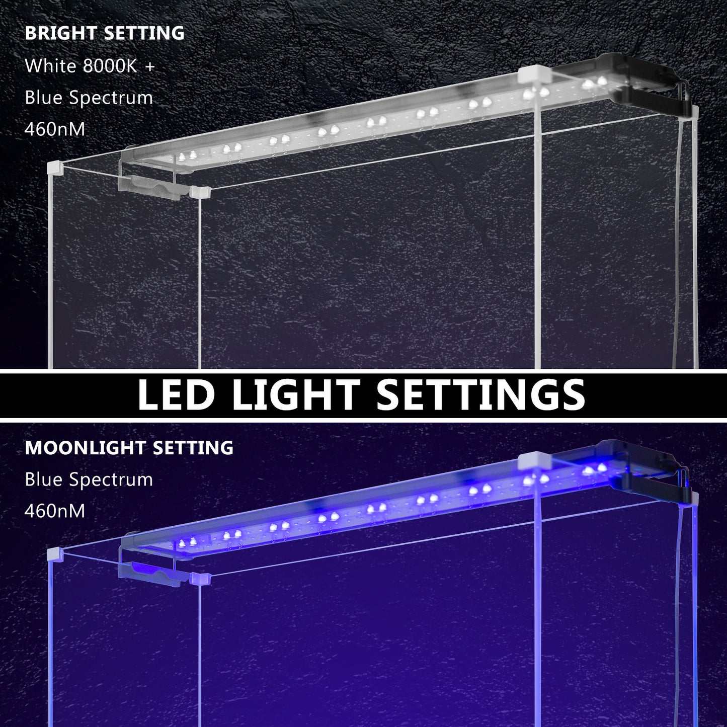 18W Aquarium Blue White LED Light for Tank 75-95cm V274-AQ-LED80-18W