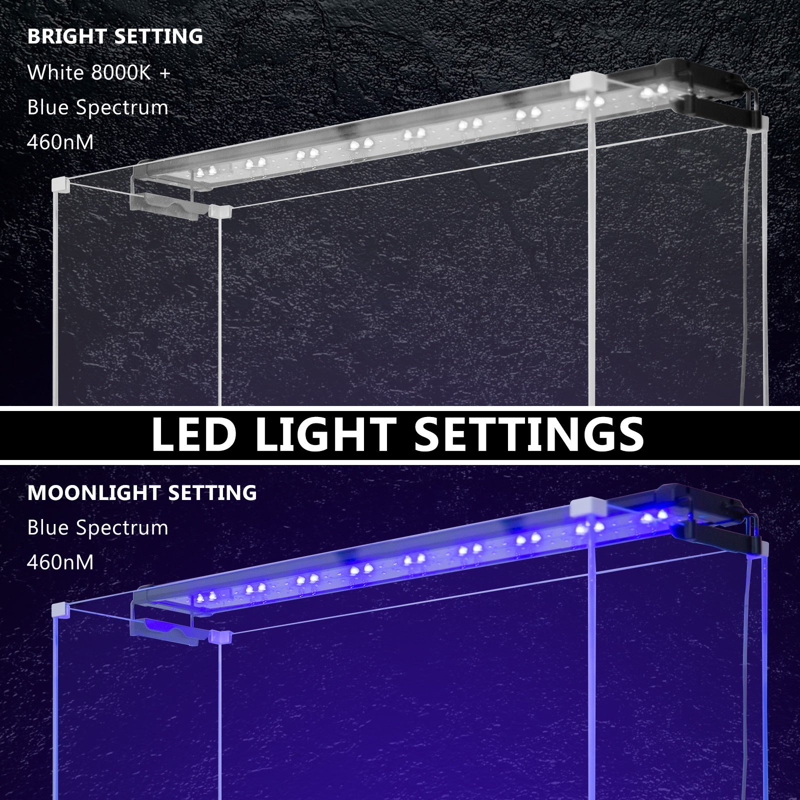 18W Aquarium Blue White LED Light for Tank 75-95cm V274-AQ-LED80-18W