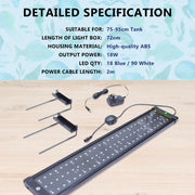 18W Aquarium Blue White LED Light for Tank 75-95cm V274-AQ-LED80-18W