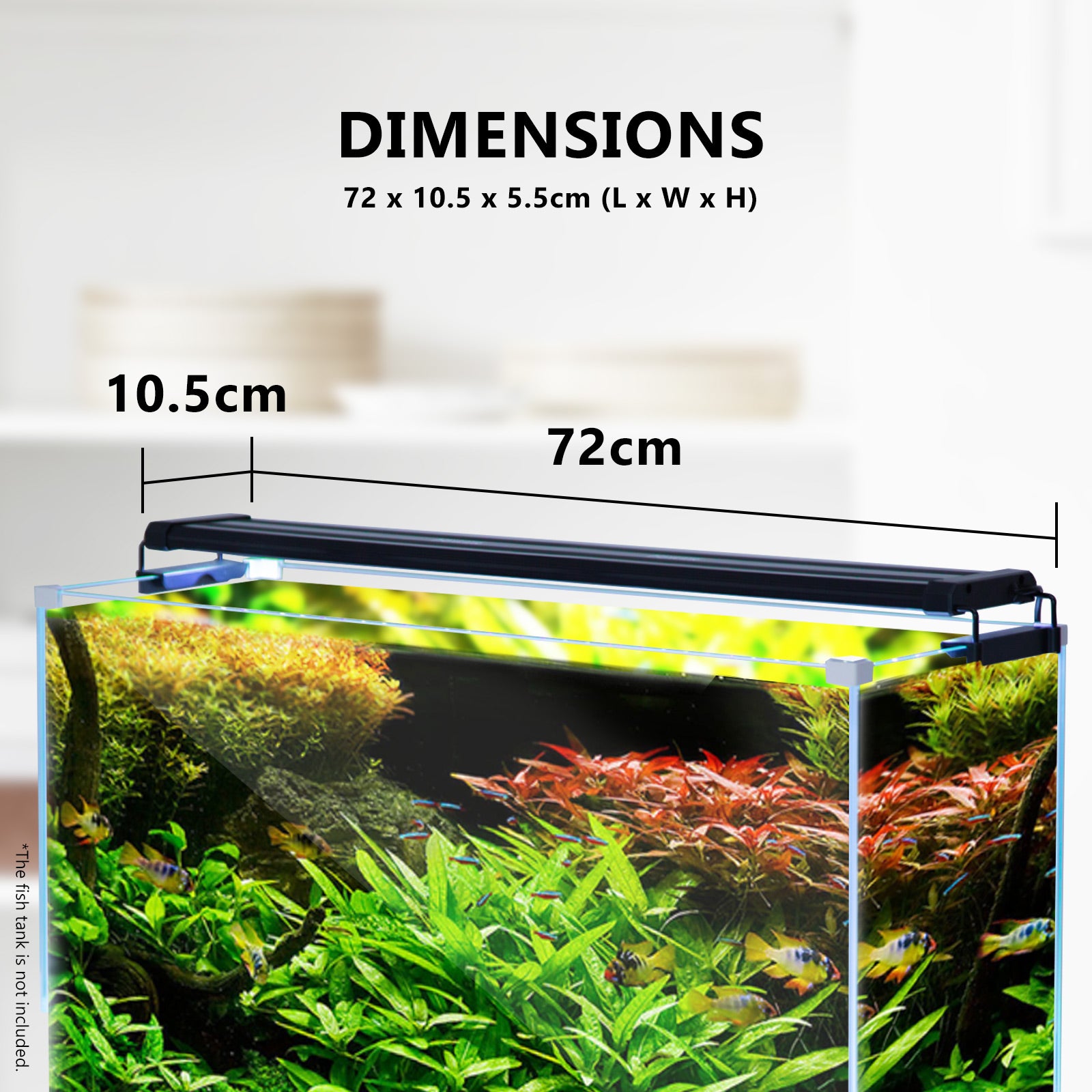 18W Aquarium Blue White LED Light for Tank 75-95cm V274-AQ-LED80-18W