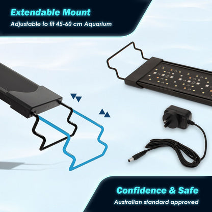 Dynamic Power Planted Aquarium LED Light Day Night Cycle Full Spectrum 18W 40cm V274-AQ-LED90-18W