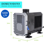 Aquarium Submersible Pond Water Pump 5000L/H 80W 3.8m V274-AQ-SP5000
