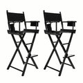 2X Director Movie Folding Tall Chair 76cm DARK HUMOR V274-FT-6015DC-BK2