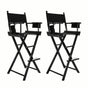2X Director Movie Folding Tall Chair 76cm DARK HUMOR V274-FT-6015DC-BK2