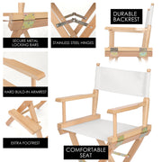 Director Movie Folding Tall Chair 76cm Beech WOOD HUMOR V274-FT-6015DC-WD