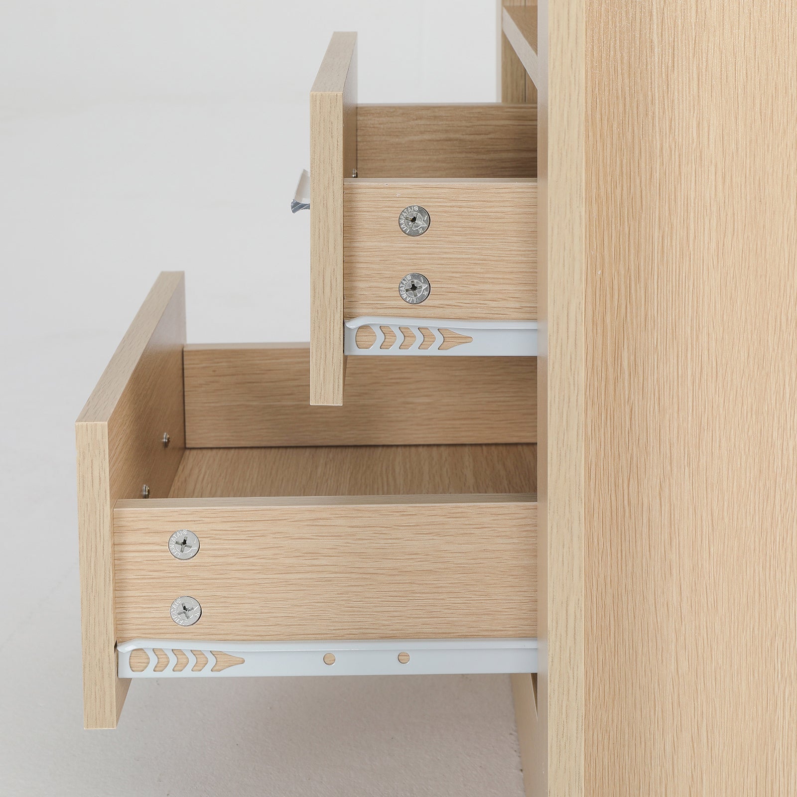 2X Bedside Table Side Storage Cabinet Nightstand Bedroom 2 Drawer 1 Shelf ZURI OAK V274-FT-BEDT-2DD07-WD2