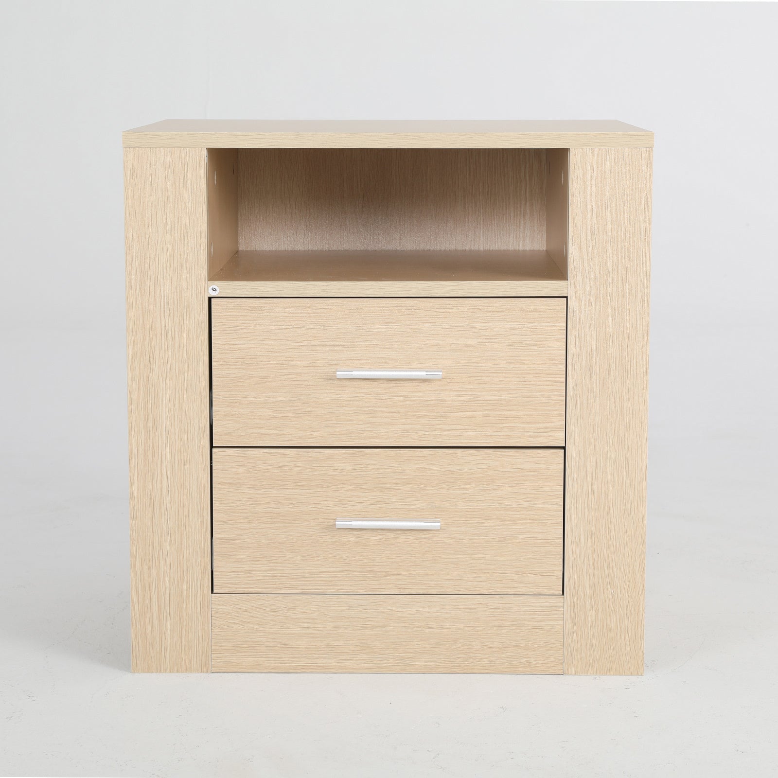 2X Bedside Table Side Storage Cabinet Nightstand Bedroom 2 Drawer 1 Shelf ZURI OAK V274-FT-BEDT-2DD07-WD2