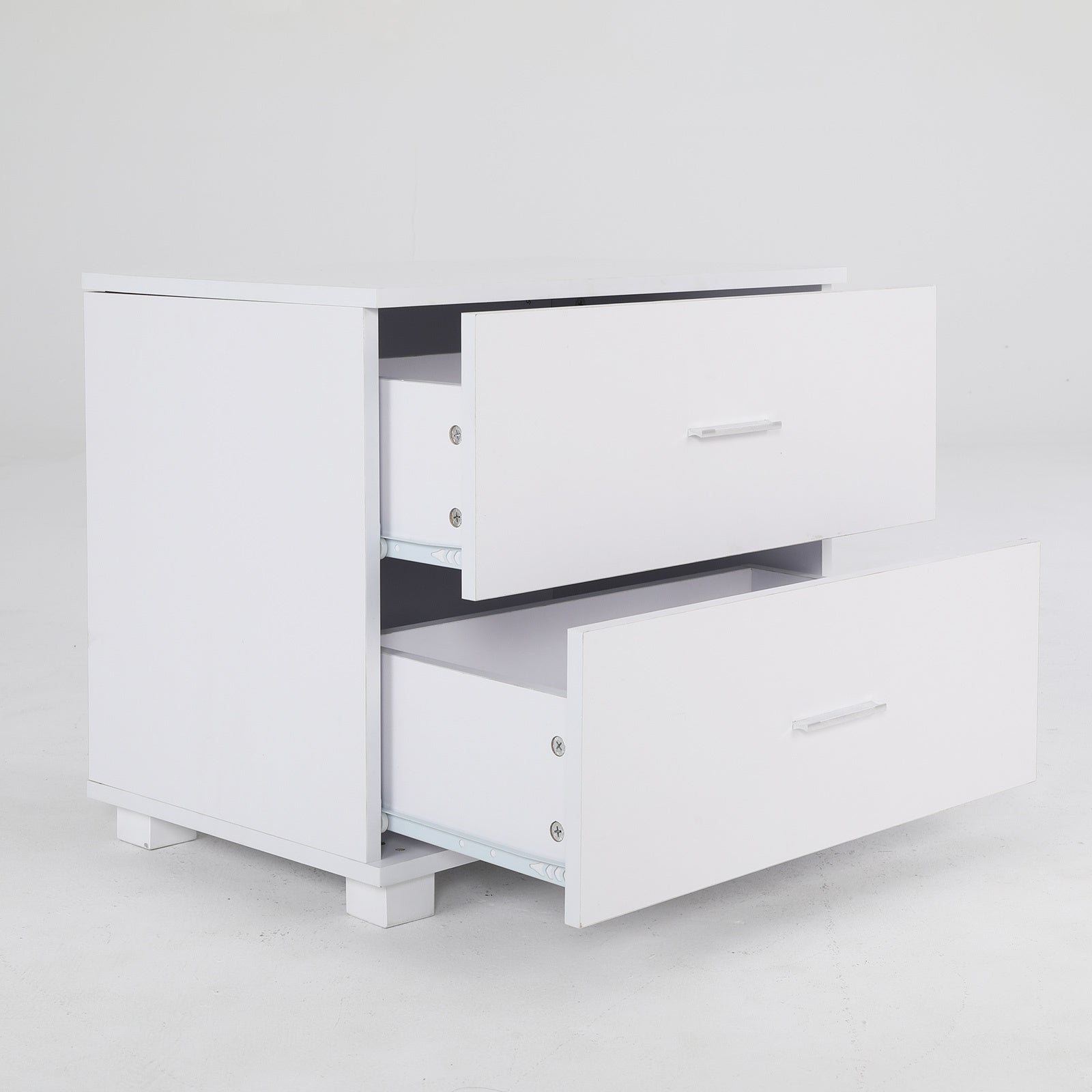 2X Bedside Table Side Storage Cabinet Nightstand Bedroom 2 Drawer Legs ETTA WHITE V274-FT-BEDT-2DD08-WH2