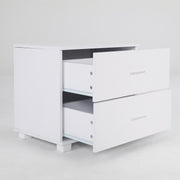 2X Bedside Table Side Storage Cabinet Nightstand Bedroom 2 Drawer Legs ETTA WHITE V274-FT-BEDT-2DD08-WH2
