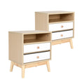 2X Bedside Table Side Storage Cabinet Nightstand Bedroom 2 Drawer ANYA OAK V274-FT-BEDT-2DD11-WD2