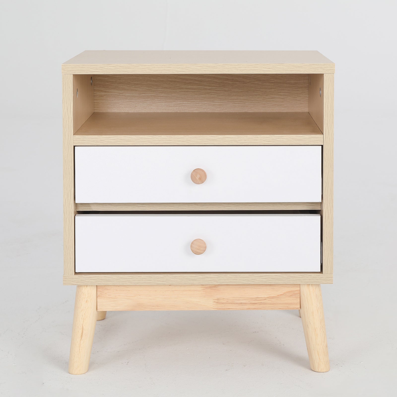 2X Bedside Table Side Storage Cabinet Nightstand Bedroom 2 Drawer ANYA OAK V274-FT-BEDT-2DD11-WD2