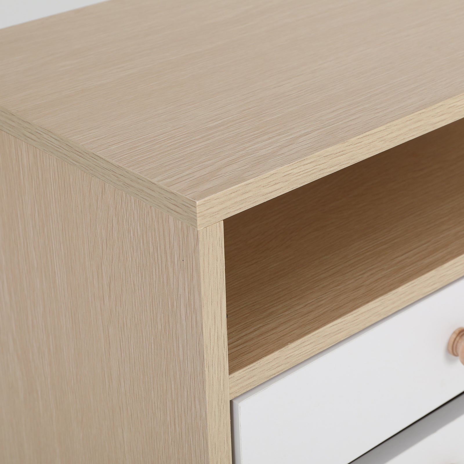 2X Bedside Table Side Storage Cabinet Nightstand Bedroom 2 Drawer ANYA OAK V274-FT-BEDT-2DD11-WD2