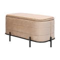 La Bella Coffee Table Storage Ottoman - Velvet Blanket Box Bench DEMI - CAMEL BEIGE V274-FT-BL-241023KE-LBN