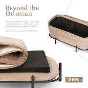 La Bella Coffee Table Storage Ottoman - Velvet Blanket Box Bench DEMI - CAMEL BEIGE V274-FT-BL-241023KE-LBN
