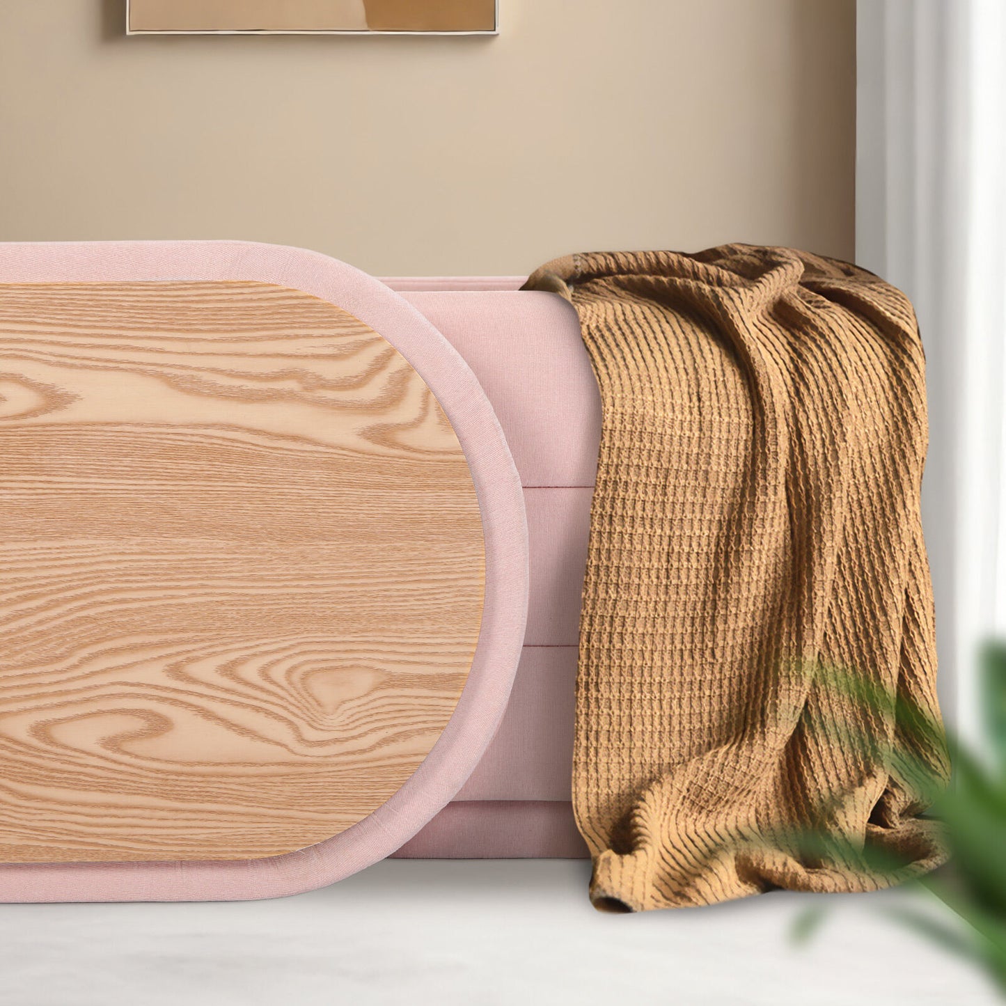 Coffee Table Storage Ottoman - Chenille Fabic Padded Blanket Box Bench CELIA - PINK V274-FT-BL-250105KE-PK