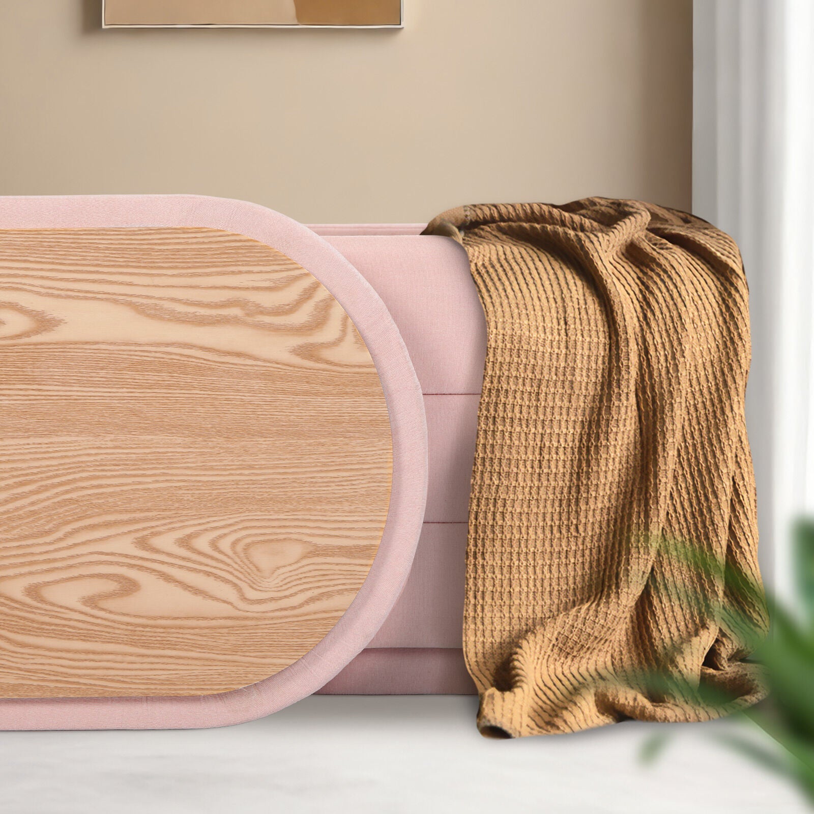 Coffee Table Storage Ottoman - Chenille Fabic Padded Blanket Box Bench CELIA - PINK V274-FT-BL-250105KE-PK